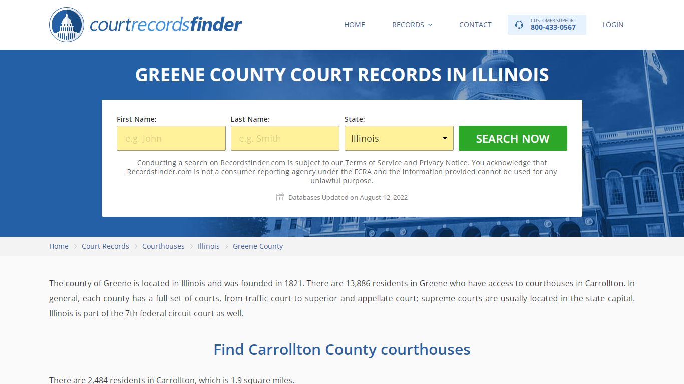 Greene County, IL Court Records - Find Greene Courthouses